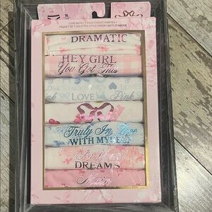 LoveShackFancy Pink and White Cheeky Panties Set